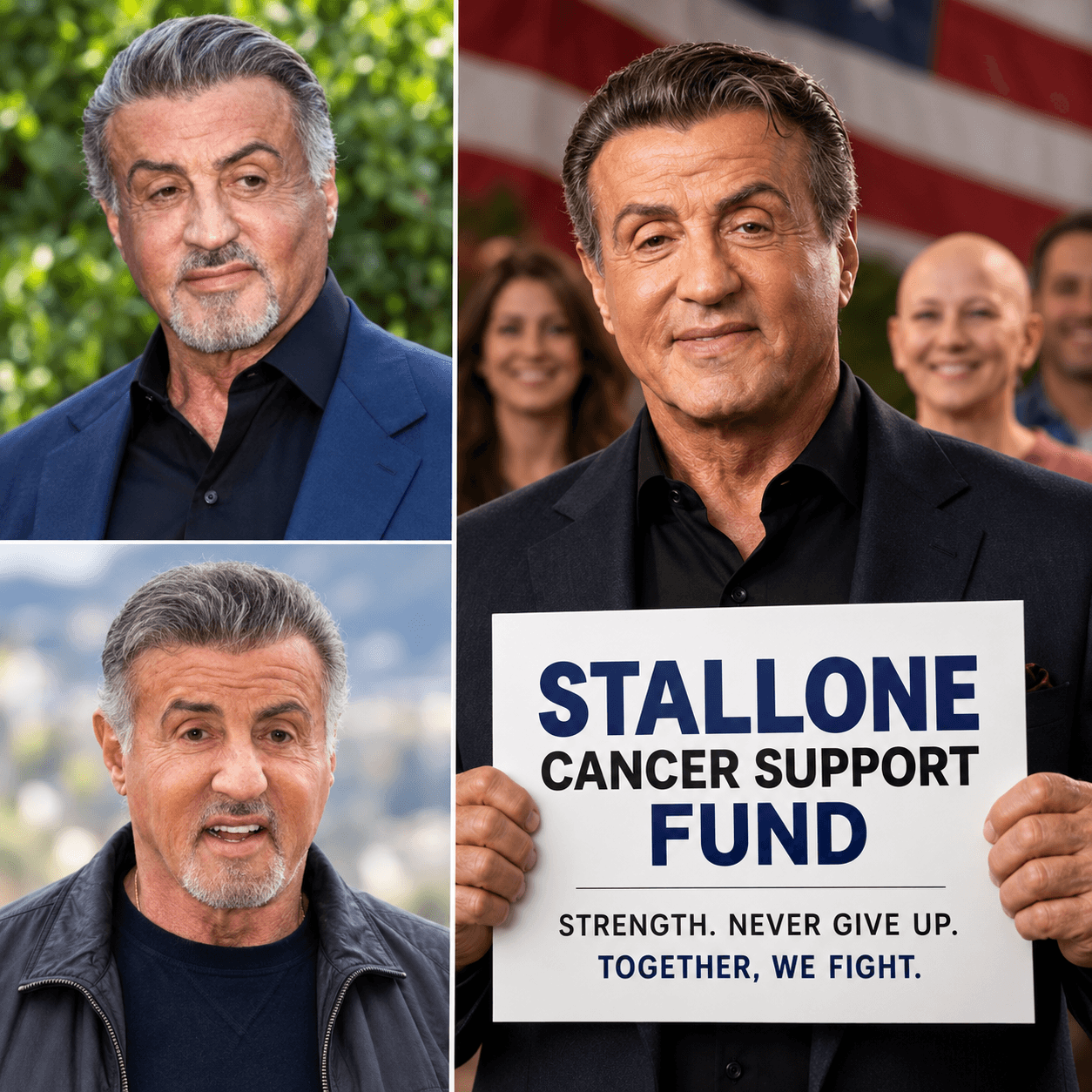 SYLVESTER STALLONE’S CHARITABLE RECORD DRAWS ATTENTION AS NATIONAL CANCER FUND CLAIM SPREADS…